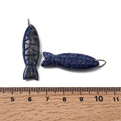 Natural Dyed Lapis Lazuli Carved Pendants G-G314-01P-05-1