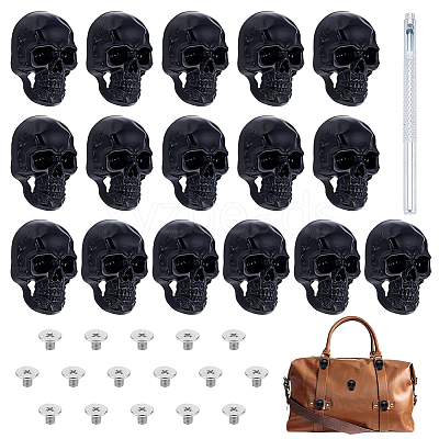 16 Bags Skull Alloy Decorative Rivets DIY-DR0007-75EB-1