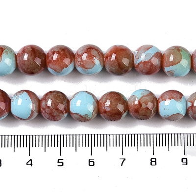 Baking Paint Glass Bead Strands GLAA-H031-01C-04-1