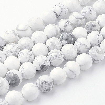 Natural Howlite Bead Strands G-G735-66-10mm-1