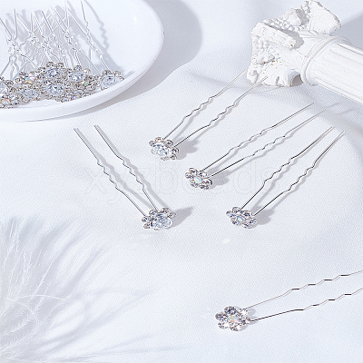 16Pcs 2 Colors Wedding Bridal Iron Hair Forks OHAR-LP0001-04-1