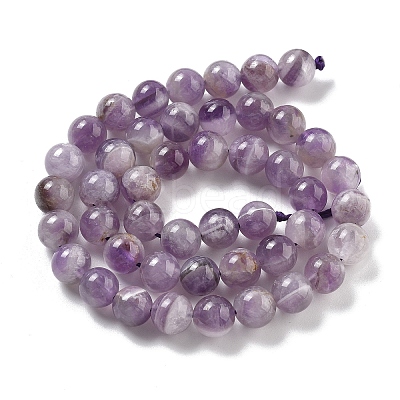 Natural Amethyst Beads Strands G-G779-8MM-05A-1