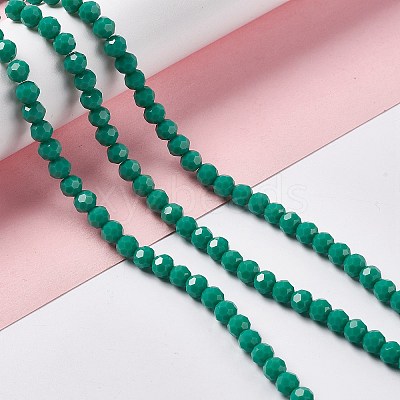Faceted(32 Facets) Glass Beads Strands LS-EGLA-J042-36B-11-1