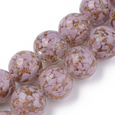 Handmade Gold Sand Lampwork Beads LAMP-S194-008C-01-1