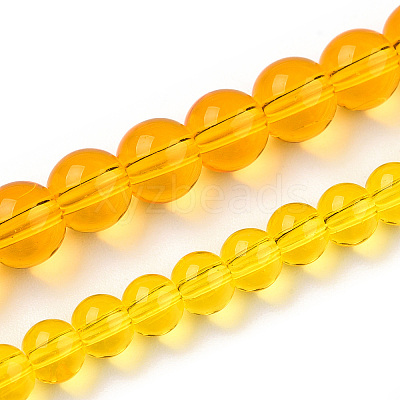 Transparent Glass Beads Strands X-GLAA-T032-T6mm-11-1