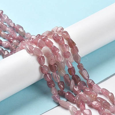 Natural Madagascar Rose Quartz Beads Strands G-P497-01A-02-1