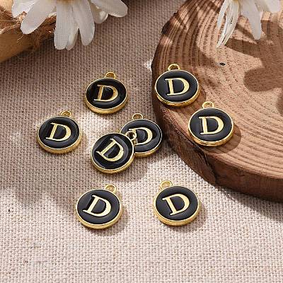 Golden Plated Alloy Charms LS-X-ENAM-S118-02D-1