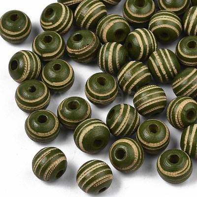 Painted Natural Wood Beads WOOD-T021-54A-04-1