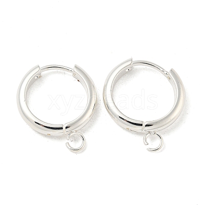 201 Stainless Steel Huggie Hoop Earring Findings STAS-P283-01Z-S-1