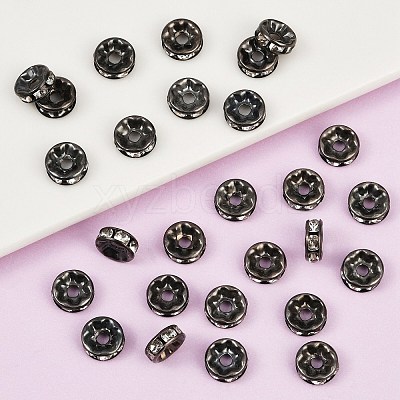Iron Grade A Crystal Rhinestone Spacer Beads RB-A010-8MM-B-1