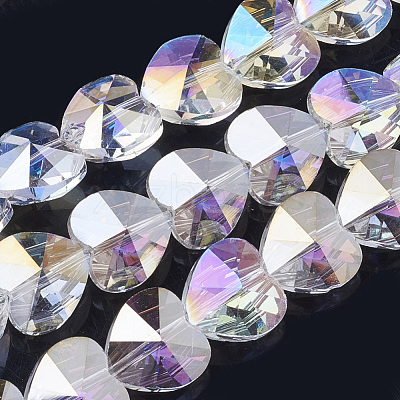 Electroplate Glass Beads EGLA-Q091-14mm-A18-1
