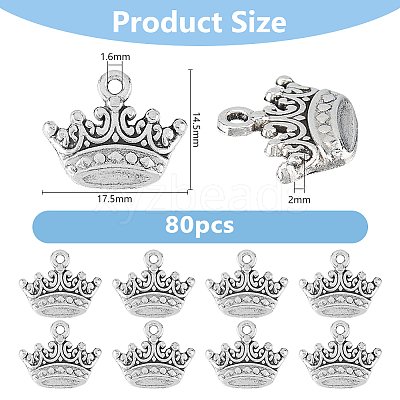 80Pcs Tibetan Style Alloy Pendants TIBE-DC0001-20-1