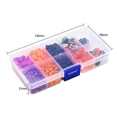 850Pcs Geometric Glass Seed & Polymer Clay Beads DIY-YW0002-75-1