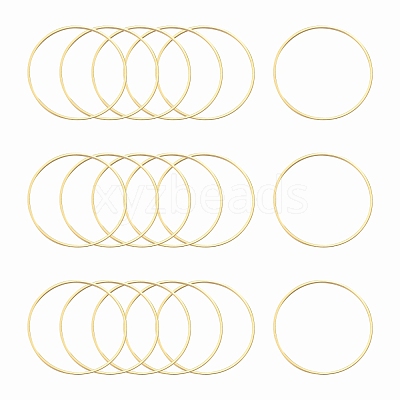 Brass Linking Rings KK-Y003-03L-G-1