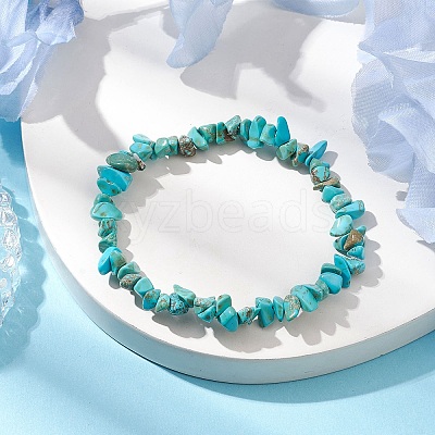 Dyed Natural Howlite Beads Kids Bracelets BJEW-JB10611-07-1