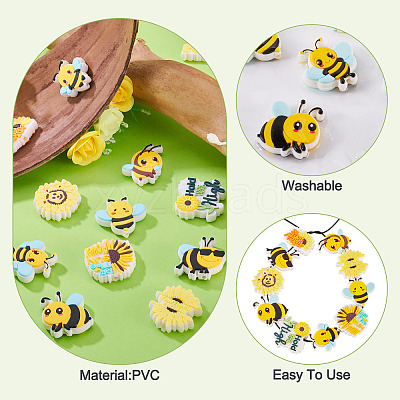 12Pcs 12 Styles PVC Beads FIND-TA0009-70-1