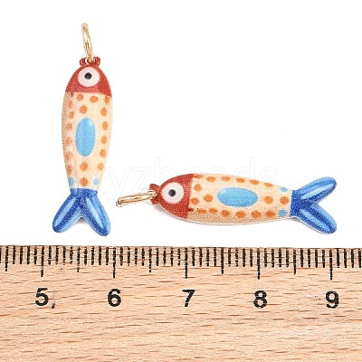 Printed Brass Pendants KK-CBA0A0E-01B-G-1
