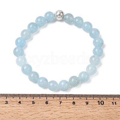 Natural Quartz(Dyed) Stretch Bracelets BJEW-JB01699-05-1