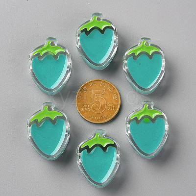 Transparent Enamel Acrylic Beads X1-TACR-S155-003G-1