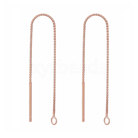 925 Sterling Silver Stud Earring Findings STER-E051-B-01RG-1