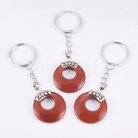 Natural Red Jasper Keychain KEYC-P041-D25-1