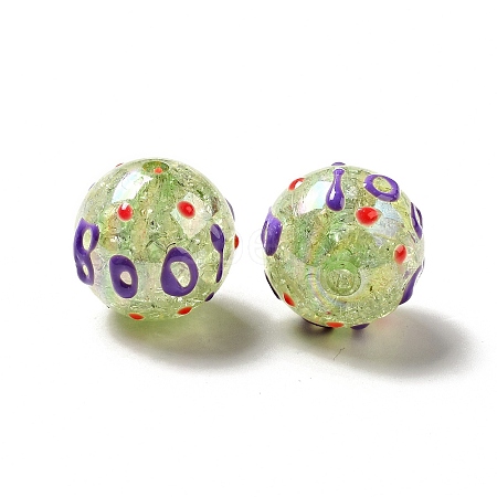 AB Color Transparent Crackle Acrylic Round Beads LS-OACR-A013-04A-1