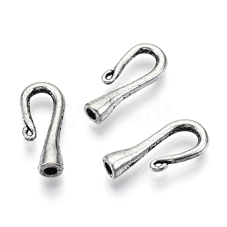 Tibetan Style Alloy S-Hook Clasps PALLOY-R134-03-RS-1