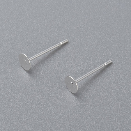 304 Stainless Steel Stud Earring Findings STAS-H436-24S-4mm-1