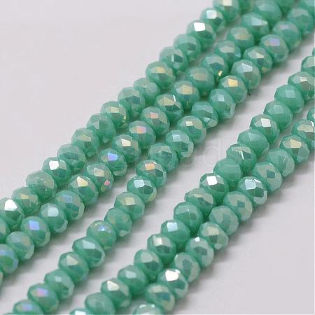 Electroplate Glass Bead Strands GLAA-K016-2x3mm-07FR-1