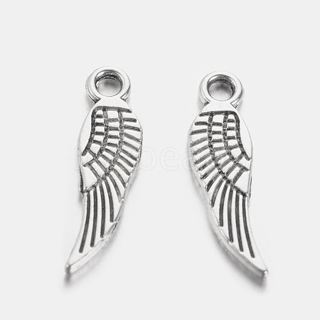 Tibetan Style Alloy Wing Charms LS-TIBEP-3344-AS-RS-1