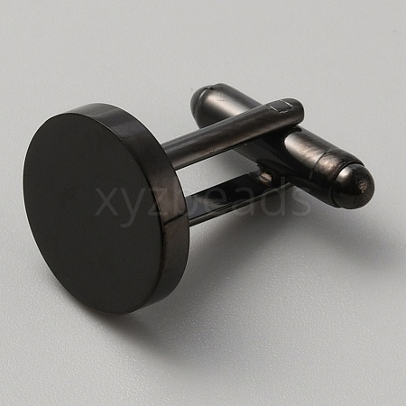 Stainless Steel Cuff Button STAS-WH0036-27EB-1
