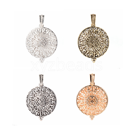 Alloy Diffuser Locket Pendants PALLOY-Q331-33-M-1