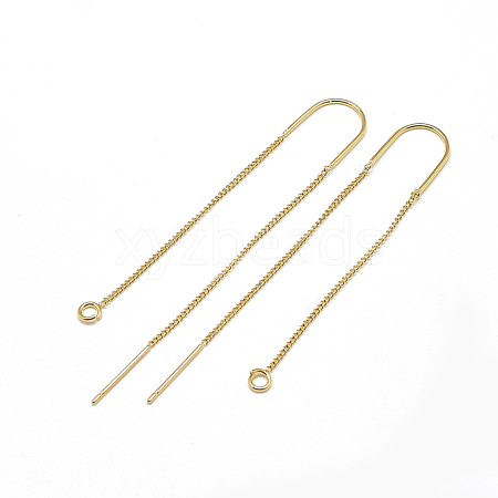 Brass Stud Earring Findings KK-T032-163G-1