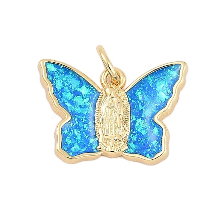 Butterfly Brass Pendants KK-I723-30G-1