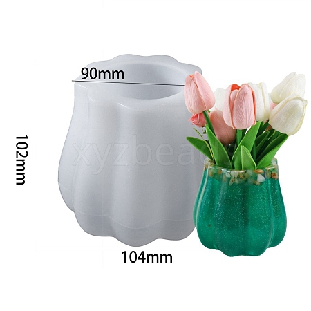 Wavy Vase DIY Food Grade Silicone Molds PW-WG15024-02-1