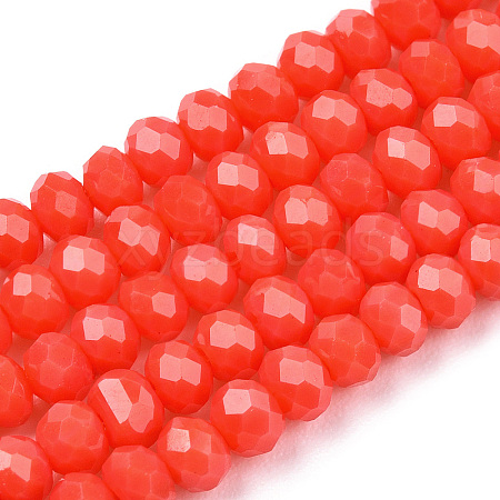 Opaque Solid Color Imitation Jade Glass Beads Strands EGLA-A044-P3mm-D03-1