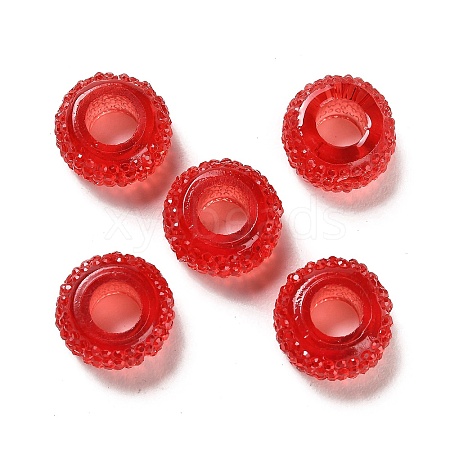 Transparent Resin European Beads RESI-B020-03B-1