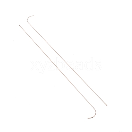 304 Stainless Steel Bented Beading Needles TOOL-WH0125-32A-1