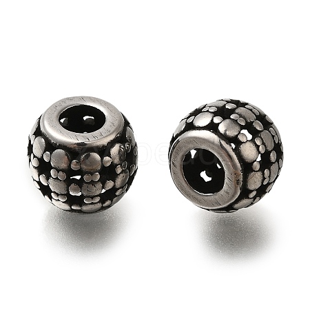 304 Stainless Steel European Beads STAS-D191-12C-AS-1