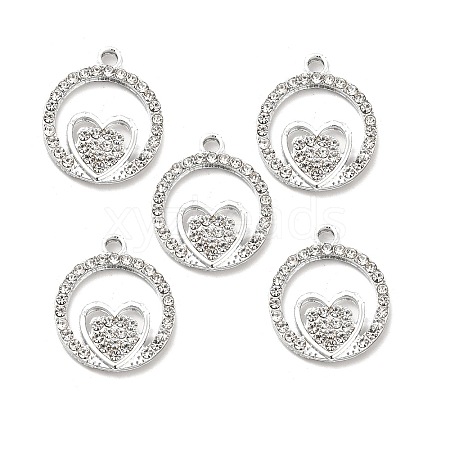 Alloy Rhinestone Pendants ALRI-C007-52P-1