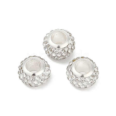 Alloy Rhinestone Clay Pave Beads ALRI-D300-03S-08-1