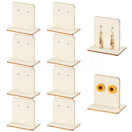 Wooden Single Pair Earring Display Card Holder EDIS-WH0021-35-1