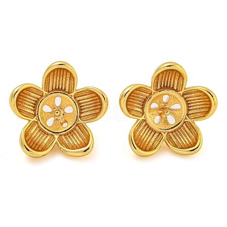 Rack Plating Brass Stud Earring Findings KK-T072-01G-1