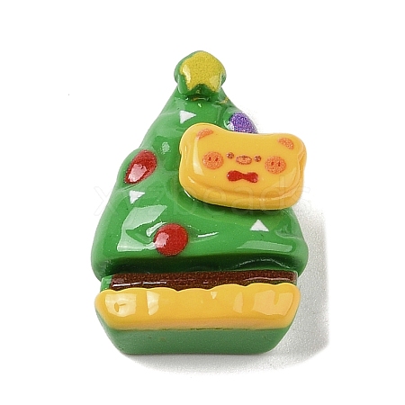 Christmas Bear Theme Opaque Resin Decoden Cabochons RESI-S397-02A-1