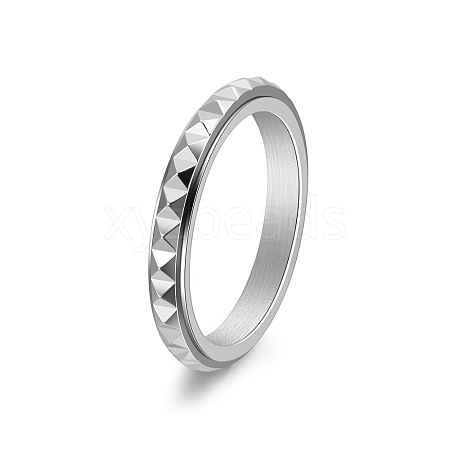 Rotatable Version Korean StyleRotatable Titanium Steel Finger Ring for Men PW-WGAB2A4-04-1