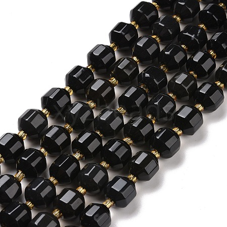 Natural Obsidian Beads Strands G-I338-05-1