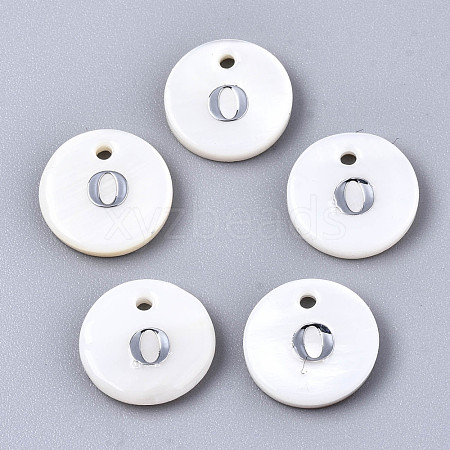 Natural Freshwater Shell Pendants X-SHEL-Q018-01A-O-P-1