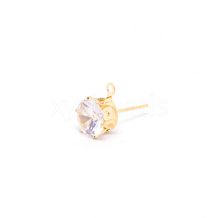 Iron Stud Earring Findings IFIN-WH0050-07G-01-1