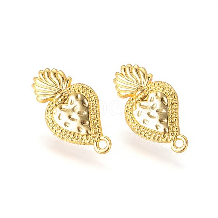 Brass Stud Earring Findings KK-F809-14G-1