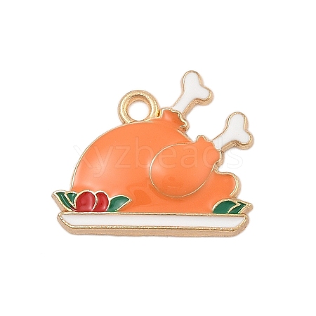 Thanksgiving Day Alloy Enamel Pendants FIND-Z064-03G-1